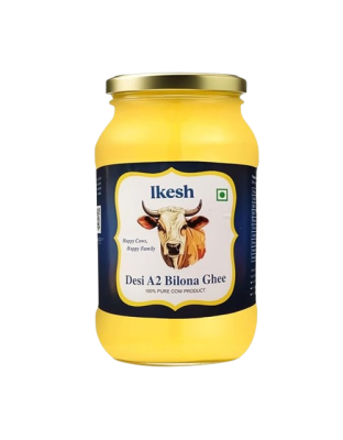 Ikesh Premium Cow Ghee | Traditional Bilona Method | Natural &amp; Healthy | Lab Certified Ghee 1 Ltr