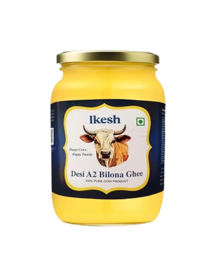 Ikesh Premium Cow Ghee | Traditional Bilona Method | Natural &amp; Healthy | Lab Certified Ghee 250ml